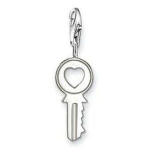 Thomas Sabo Key w/ Heart Cut-Out 925 Silver Dangle Charm